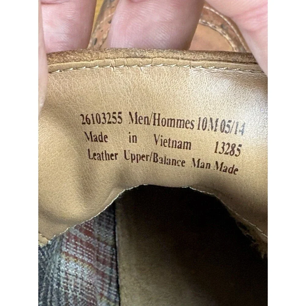 Clark’s Montacute Lord Men’s Boot Size 10M Tan Brown Leather Wingtip Brogue
